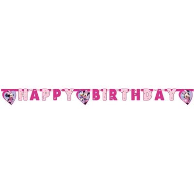 Jadeo Minnie Birthday Garland - Pink/Fuchsia - Birthday Decoration Jadeo Minnie Birthday Garland - Pink/Fuchsia - Birthday Decoration