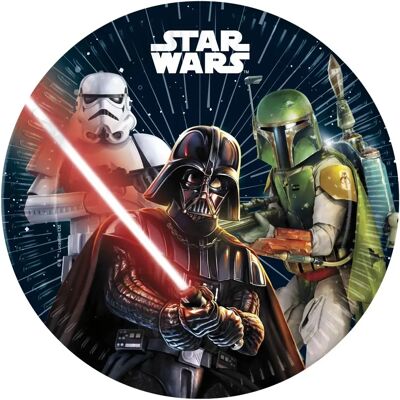 Jadeo 8 Papier Teller Star Wars Galaxy - Party Dekor - 23cm Jadeo 8 Papier Teller Star Wars Galaxy - Party Dekor - 23cm