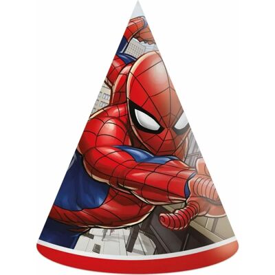 Procos Spiderman Party-Hüte - 6 Stück, FSC Karton Procos Spiderman Party-Hüte - 6 Stück, FSC Karton