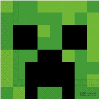Minecraft 20-Pack Flerfarvede Papirservietter - Servietter Minecraft 20-Pack Flerfarvede Papirservietter - Servietter
