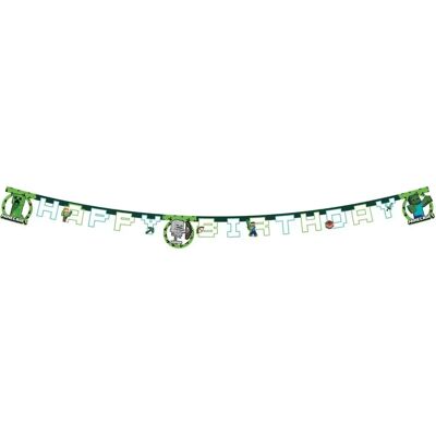 Minecraft Modell 200cm 16 Fahnen Party Banner Minecraft Modell 200cm 16 Fahnen Party Banner