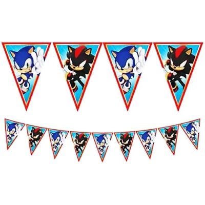 Sonic 9ks Papírový řetěz - Oslavní dekorace Sonic 9ks Papírový řetěz - Oslavní dekorace