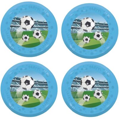 Decorata Party Plastic Bord - 4 Stuks - 21cm - Voetbalfans - Blauw - Wegwerp Decorata Party Plastic Bord - 4 Stuks - 21cm - Voetbalfans - Blauw - Wegwerp