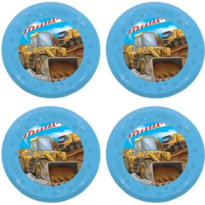 Decorata Party Plastic Bord - 4 Pack - 21cm - Blauw Decorata Party Plastic Bord - 4 Pack - 21cm - Blauw