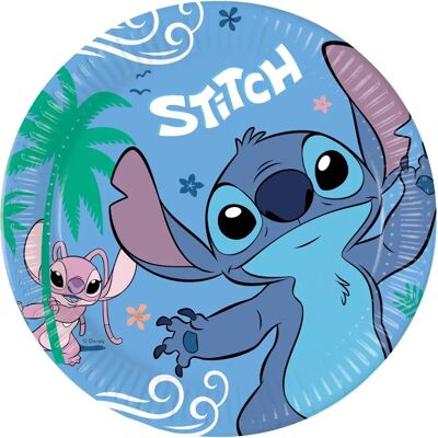 Pratos de papel Disney Stitch - Pack de 8 - 23cm Pratos de papel Disney Stitch - Pack de 8 - 23cm
