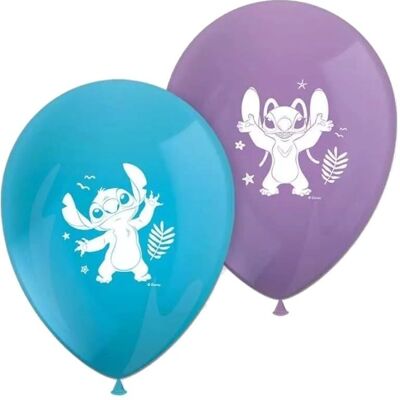 Disney Stitch & Angel latexballoner - 8 stk Disney Stitch & Angel latexballoner - 8 stk