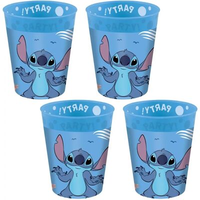 Disney Stitch Kunststoff Becher Set - 4 stk 250 ml Disney Stitch Kunststoff Becher Set - 4 stk 250 ml