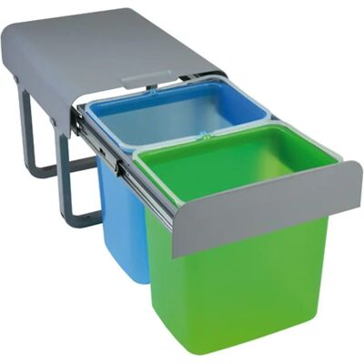 Pyramis - Color 2-Fach Einbau-Abfallsammler - 2 x 16 L - Bodenmontage Pyramis - Color 2-Fach Einbau-Abfallsammler - 2 x 16 L - Bodenmontage