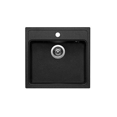 Pyramis Camea 53x50 Czarny Zlew Kuchenny - Prostokątny Stalowy Pyramis Camea 53x50 Czarny Zlew Kuchenny - Prostokątny Stalowy