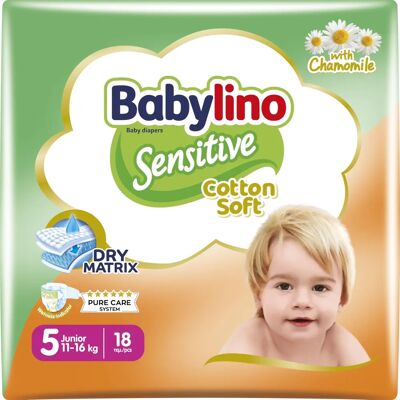 Couches sensibles Babylino T5 - Indicateur d'humidité - Publicité Couches sensibles Babylino T5 - Indicateur d'humidité - Publicité