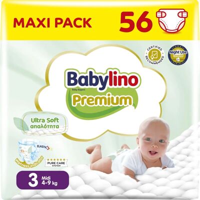Couches Babylino Premium No3 - Couches pour bébé - Publicité Couches Babylino Premium No3 - Couches pour bébé - Publicité