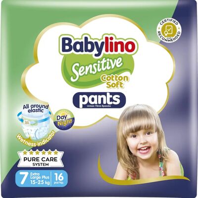 Babylino Unisex Baumwoll Soft Windeln Nr.7 15-25kg - Windeln Babylino Unisex Baumwoll Soft Windeln Nr.7 15-25kg - Windeln