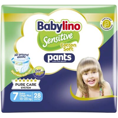 Babylino Unisex Βρεφικές Πάνες Βαμβάκι Μαλακές Μεγάλες Plus - 15-25kg Babylino Unisex Βρεφικές Πάνες Βαμβάκι Μαλακές Μεγάλες Plus - 15-25kg