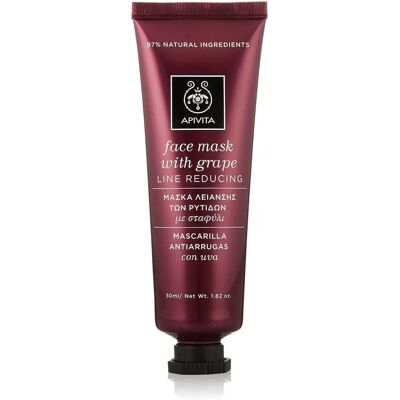 Máscara Facial de Uva Apivita - Anti-Rugas, Para Todos os Tipos de Pele Máscara Facial de Uva Apivita - Anti-Rugas, Para Todos os Tipos de Pele