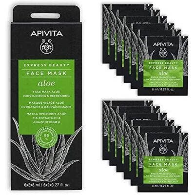 Apivita Express Beauty Aloe Face Mask - Moisturizing & Refreshing Apivita Express Beauty Aloe Face Mask - Moisturizing & Refreshing