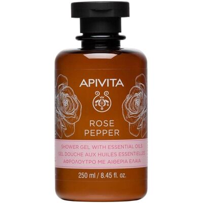 GEL DE BANHO APIVITA Rose Pepper - Revitalizador 250ml GEL DE BANHO APIVITA Rose Pepper - Revitalizador 250ml