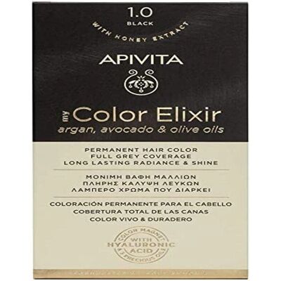 Apivita My Color Elixir Preto - Tinta Permanente para Cabelos Apivita My Color Elixir Preto - Tinta Permanente para Cabelos