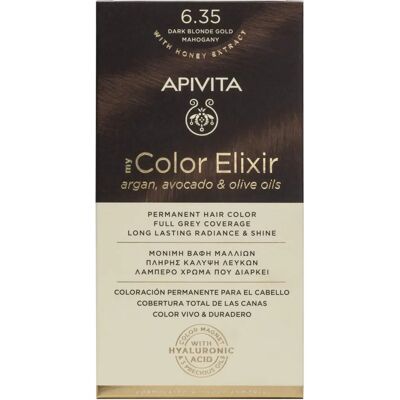 Apivita My Color Elixir N6.35 - Dark Blonde Gold Mahogany - Hair Color Apivita My Color Elixir N6.35 - Dark Blonde Gold Mahogany - Hair Color