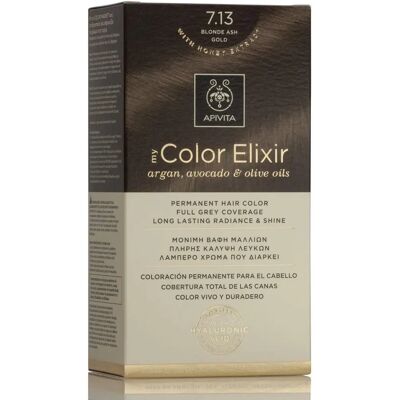Apivita Meu Elixir de Cor N7.13 Loiro Cinza Dourado - Tinta de Cabelo Apivita Meu Elixir de Cor N7.13 Loiro Cinza Dourado - Tinta de Cabelo