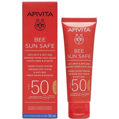 Protetor solar facial SPF50 da Apivita - Antienvelhecimento e anti-manchas Protetor solar facial SPF50 da Apivita - Antienvelhecimento e anti-manchas