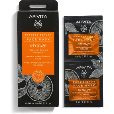 Mascarilla facial de naranja Apivita - Iluminadora - 2x8ml Mascarilla facial de naranja Apivita - Iluminadora - 2x8ml