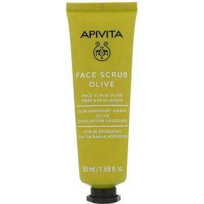 Esfoliante facial de oliva Apivita - Esfoliação profunda - Para todos os tipos de pele Esfoliante facial de oliva Apivita - Esfoliação profunda - Para todos os tipos de pele