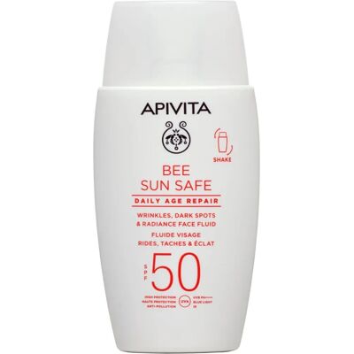 Apivita Bee Sun Safe Fluido Facial Reparador Antiedad SPF50 Apivita Bee Sun Safe Fluido Facial Reparador Antiedad SPF50