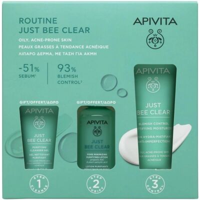 Apivita Just Bee Clear Rotina - Huidverzorgingsset Apivita Just Bee Clear Rotina - Huidverzorgingsset
