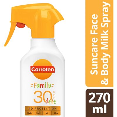 Sarantis Carroten SPF 30 Familien Trigger Spray Lotion 270ml Sarantis Carroten SPF 30 Familien Trigger Spray Lotion 270ml