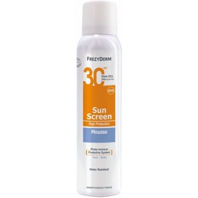 Frezyderm Sonnenschutz Schaum SPF30 - Leicht, Wasserdicht, für Gesicht & Körper Frezyderm Sonnenschutz Schaum SPF30 - Leicht, Wasserdicht, für Gesicht & Körper