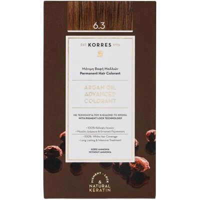 Korres Arganöl Blond Golden Honey Permanente Haarfarbe 6.3 Korres Arganöl Blond Golden Honey Permanente Haarfarbe 6.3