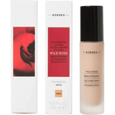 Korres Fond de Teint Rose Sauvage SPF15 - 30ml Korres Fond de Teint Rose Sauvage SPF15 - 30ml