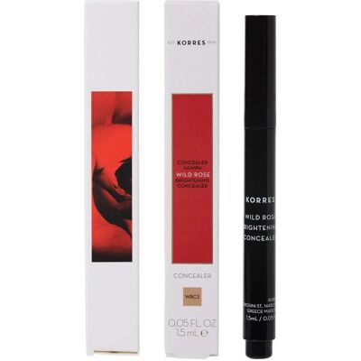 Corrector Iluminador Rosa Silvestre Korres - WRC3 - Natural, Duradero Corrector Iluminador Rosa Silvestre Korres - WRC3 - Natural, Duradero