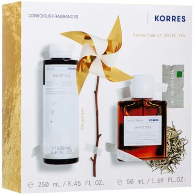 Korres White Tea Gift Set - Eau de Toilette 50ml & Shower Gel 250ml Korres White Tea Gift Set - Eau de Toilette 50ml & Shower Gel 250ml