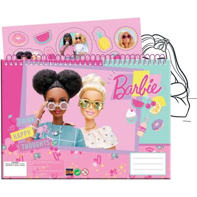 Notatnik do Rysowania Barbie - Spiralny - 23x33cm - 40 Kart i Naklejek Notatnik do Rysowania Barbie - Spiralny - 23x33cm - 40 Kart i Naklejek