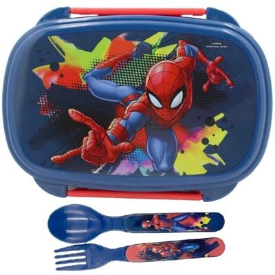 Spiderman Ruoka-astia lusikalla ja haarukalla - Ruokalaatikko Spiderman Ruoka-astia lusikalla ja haarukalla - Ruokalaatikko