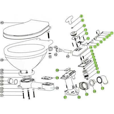 Lalizas Marine Toilet Spare - LT-0 / LT-1 Lalizas Marine Toilet Spare - LT-0 / LT-1