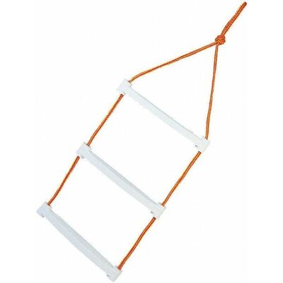 Lalizas Cuerda Blanco, Naranja 3 Pasos - Escalera de cuerda Lalizas Cuerda Blanco, Naranja 3 Pasos - Escalera de cuerda