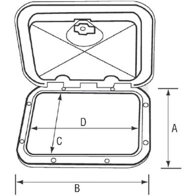 Nuova Rade Classic Hatch - 275x375mm - White - Boat Accessory Nuova Rade Classic Hatch - 275x375mm - White - Boat Accessory