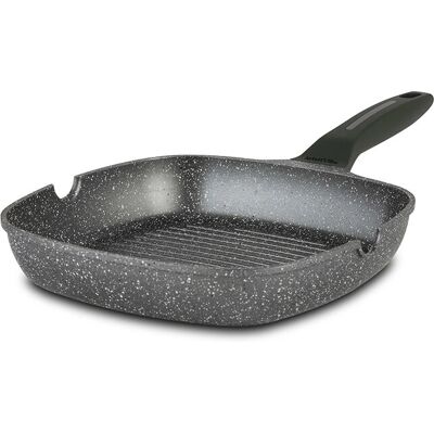 NAVA - OLEA 28 cm - γρανίτης - τετράγωνο - Γκριλ τηγάνι NAVA - OLEA 28 cm - γρανίτης - τετράγωνο - Γκριλ τηγάνι