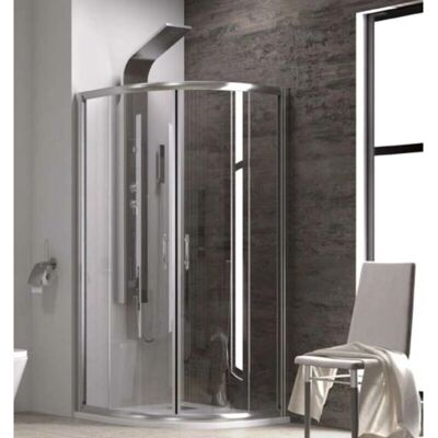 Cabine de Douche Semi-circulaire avec Verre Clair 80x80cm - Cabine de Douche - Publicité Cabine de Douche Semi-circulaire avec Verre Clair 80x80cm - Cabine de Douche - Publicité