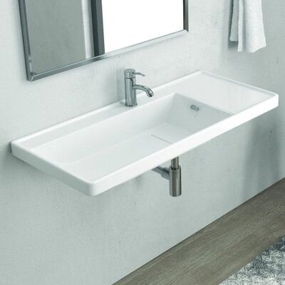 Lavabo sospeso Kamalu TT86 Ceramica 60cm - Lavabo Lavabo sospeso Kamalu TT86 Ceramica 60cm - Lavabo