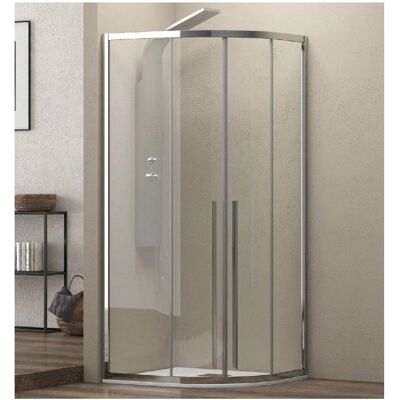 Kamalu Chrome 80x80 Cabine de Douche Semi-Circulaire - Cabine de Douche - Publicité Kamalu Chrome 80x80 Cabine de Douche Semi-Circulaire - Cabine de Douche - Publicité