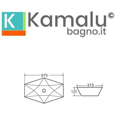 Lavabo hexagonal moderne Kamalu Litos-57 - Lavabo - Publicité Lavabo hexagonal moderne Kamalu Litos-57 - Lavabo - Publicité