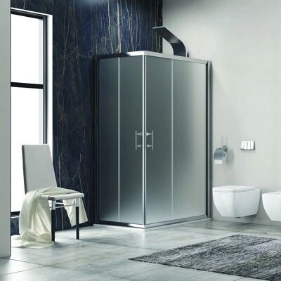 Kamalu Enceinte de Douche KF1000 - 130x100cm, Verre Satiné, Moderne - Publicité Kamalu Enceinte de Douche KF1000 - 130x100cm, Verre Satiné, Moderne - Publicité