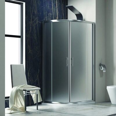 Kamalu Cabine de Douche Semi-Circulaire Verre Satiné - Douche - Publicité Kamalu Cabine de Douche Semi-Circulaire Verre Satiné - Douche - Publicité