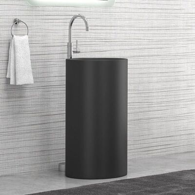 Lavabo Autoportant Noir Mat Kamalu - Lavabo de Salle de Bain - Publicité Lavabo Autoportant Noir Mat Kamalu - Lavabo de Salle de Bain - Publicité