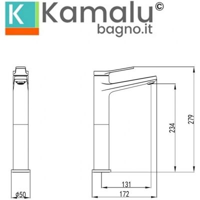 Mitigeur lavabo haut KAMALU en laiton blanc et bronze - Robinet - Publicité Mitigeur lavabo haut KAMALU en laiton blanc et bronze - Robinet - Publicité
