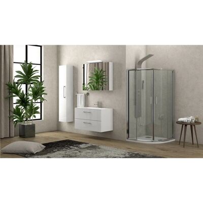 Cabine de Douche Semi-Circulaire - Hauteur 180cm - Publicité Cabine de Douche Semi-Circulaire - Hauteur 180cm - Publicité