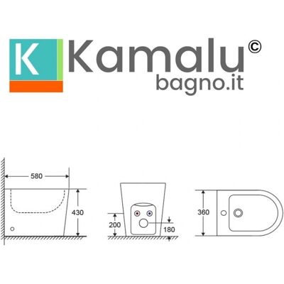 W.C. suspendu Kamalu Klea-TF avec système soft-close - Publicité W.C. suspendu Kamalu Klea-TF avec système soft-close - Publicité